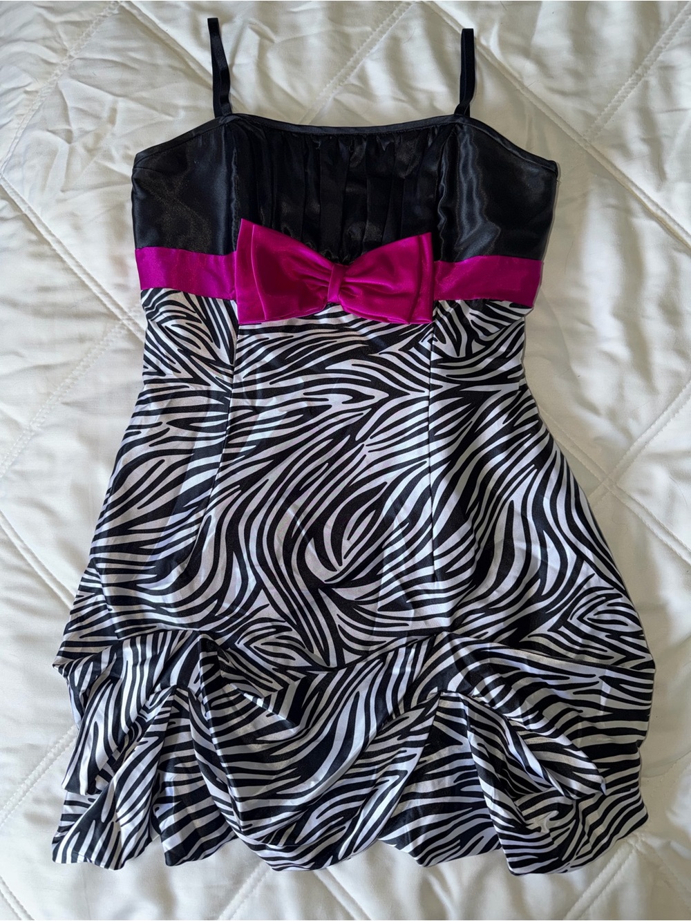 Vintage Jessica McClintock for Gunne Sax zebra print party dress 9, Made in USA